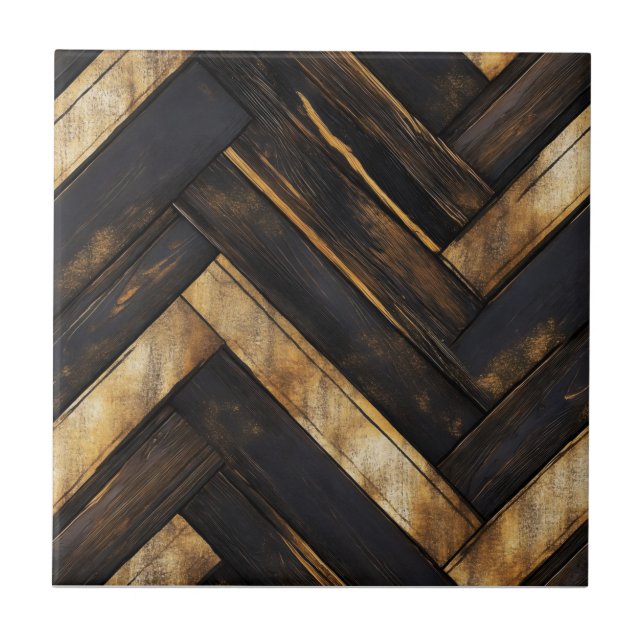 Classic Wooden Pattern Tile (Front)