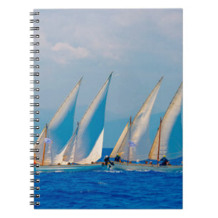 Classic wooden sailing boats in a race, Spetses i Notebook