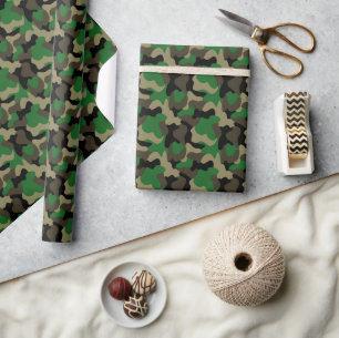 Classic Woodland Camouflage Pattern Wrapping Paper