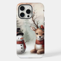 Classic woodland Christmas deer/snowman