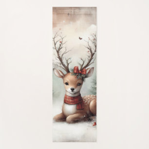 Classic woodland Christmas deer Yoga Mat