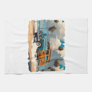 Classic Woody Wagon Kitchen Towel