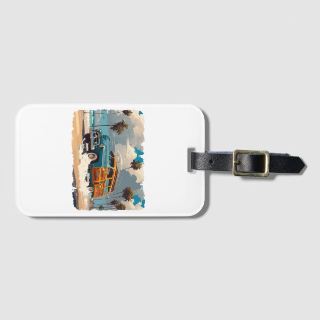 Classic Woody Wagon Luggage Tag (Front Horizontal)