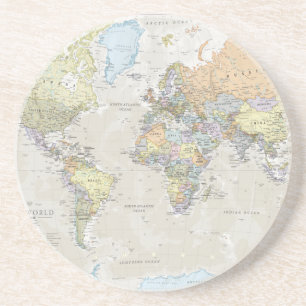 Classic World Map Coaster
