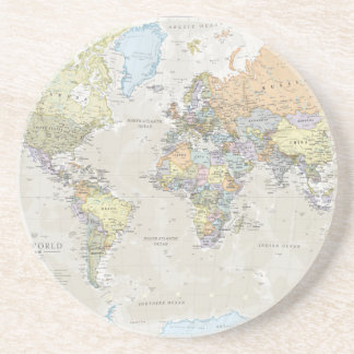 Classic World Map Coaster