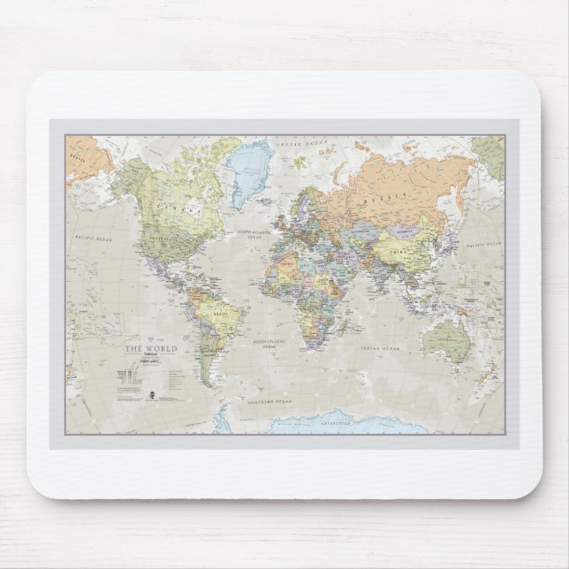 Classic World Map Mouse Pad (Front)