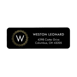 Classic Wreath EDITABLE COLOR Graduation Label