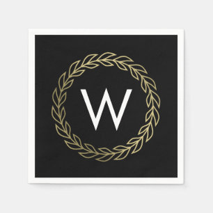 Classic Wreath EDITABLE COLOR Graduation Napkins