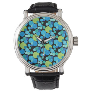 Classic Wristwatch: Blue Moons Pattern Watch