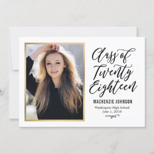 Classic Writing EDITABLE COLOR Graduation Card