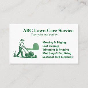 Classic Yard Pro Lawn Care  Business Card