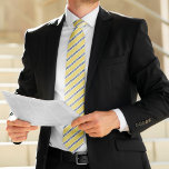 Classic Yellow and Blue Stripes Tie<br><div class="desc">Classic stripes design that can be easily personalized for a father's day gift, wedding party gifts for your groomsmen, corporate events, etc</div>