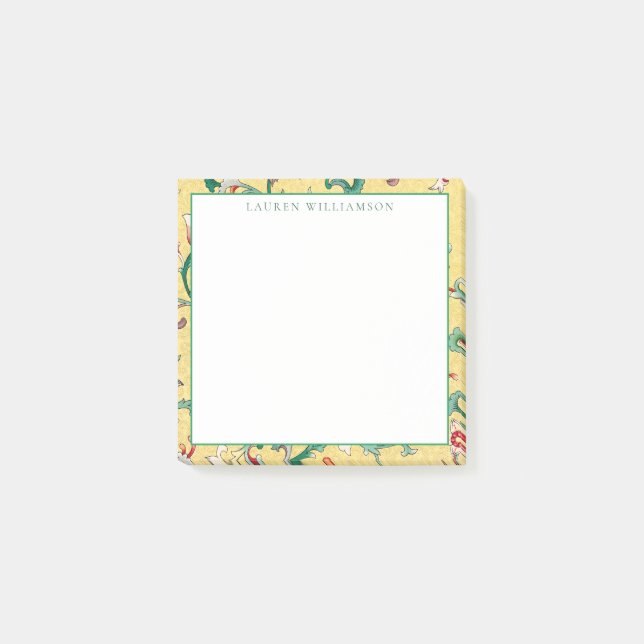 Classic Yellow and Green Chinoiserie Post-It Notes (Front)