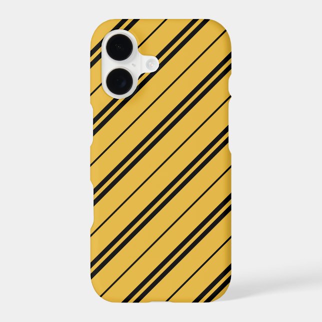 Classic Yellow Black School Stripes Pattern (Back)