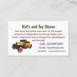 Classic yellow car 1931 business card