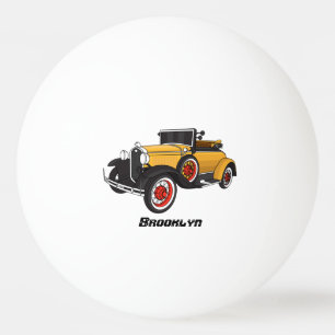 Classic yellow car 1931 ping pong ball