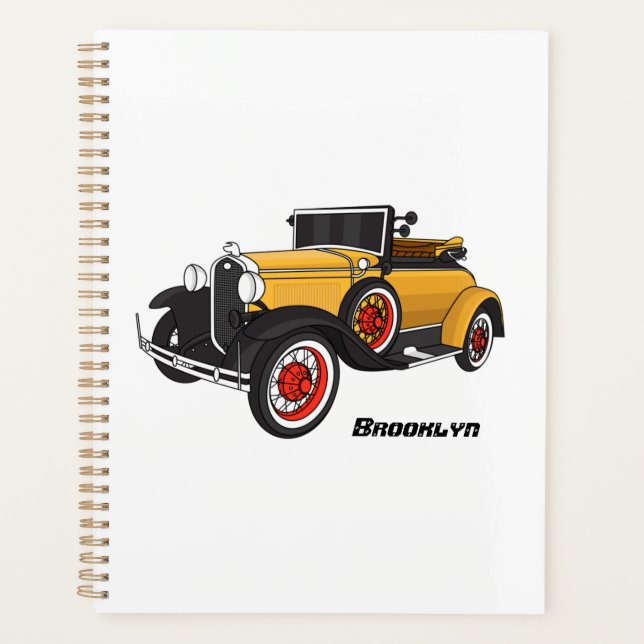 Classic yellow car 1931 planner (Front)