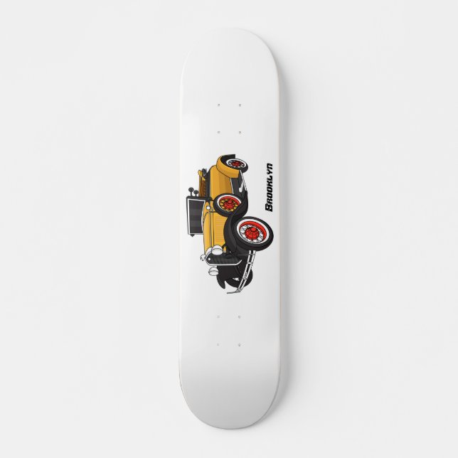 Classic yellow car 1931 skateboard (Front)