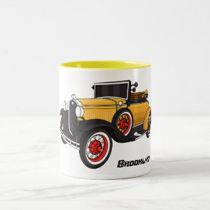 Classic yellow car 1931 Two-Tone coffee mug