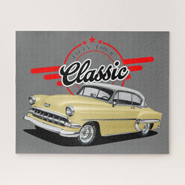 Classic Yellow Car Jigsaw Puzzle (Horizontal)