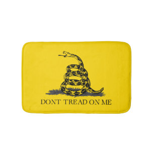 Classic Yellow Gadsden Flag Don't Tread on Me Bath Mat
