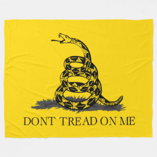 Classic Yellow Gadsden Flag Don't Tread on Me Fleece Blanket