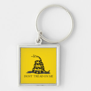 Classic Yellow Gadsden Flag Don't Tread on Me Keychain