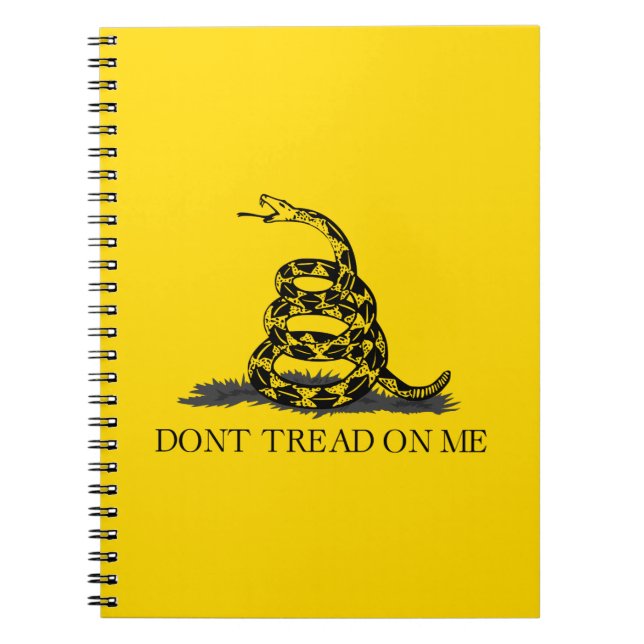 Classic Yellow Gadsden Flag Don't Tread on Me Notebook (Front)