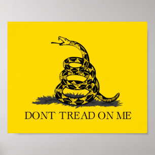 Classic Yellow Gadsden Flag Don't Tread on Me Poster