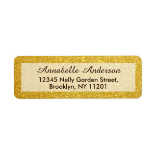 Classic Yellow Gold Glitter Sparkle Personalized
