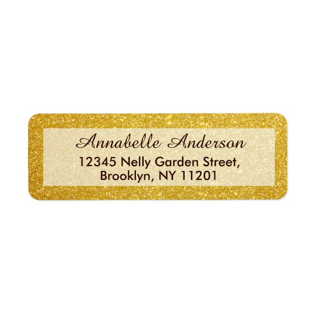 Classic Yellow Gold Glitter Sparkle Personalized (Front)