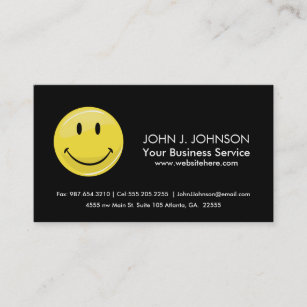 Classic Yellow Happy Face Business Card