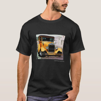 Classic yellow hot rod adult's tee shirt