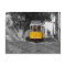 Classic yellow tram in Lisbon.