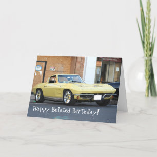 Classic Yellow Vette Card