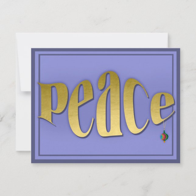 Classic yet modern and elegant peaceful sentiment card (Front)