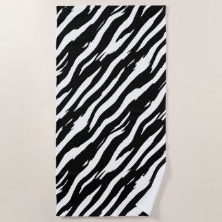 Classic Zebra Print Stripe Fashion Pattern Beach Towel