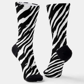 Classic Zebra Print Stripe Fashion Pattern Socks