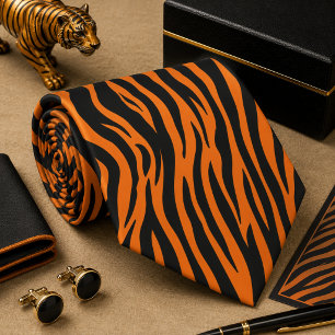 Classic Zebra Wild Animal Pattern Tie