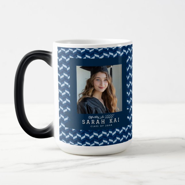 Classic Zigzag Print Class Reunion Magic Mug (Left)