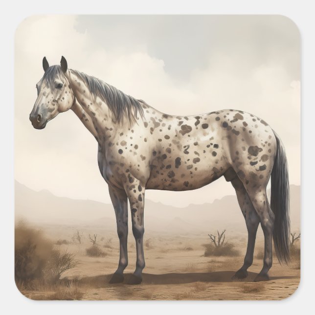Classical American Appaloosa Horse Sticker (Front)
