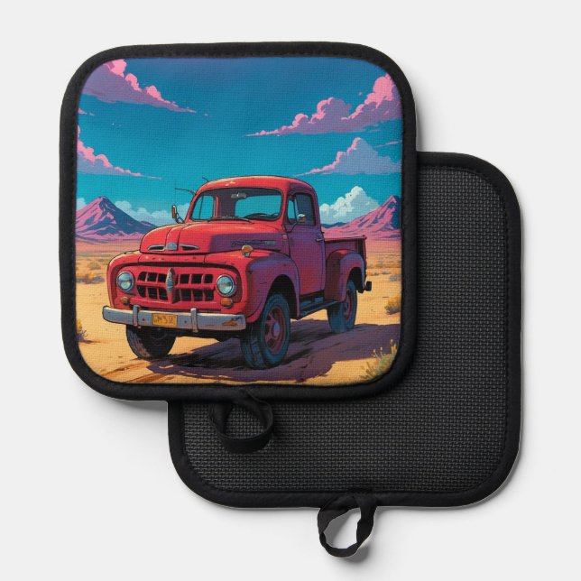 Classical American Pickup  Pot Holder (Front/Back)