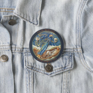 Classical Art Remastered Mercury Vintage 3 Inch Round Button