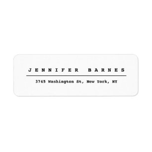 Classical Black & White Minimalist Plain Legible