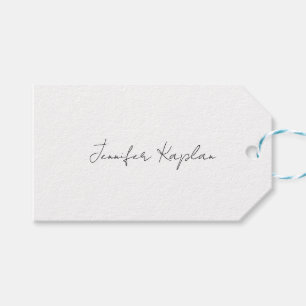 Classical Black & White Minimalist Professional Gift Tags