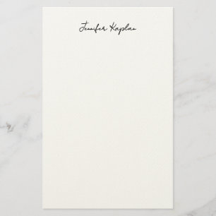 Classical Black & White Minimalist Professional Stationery