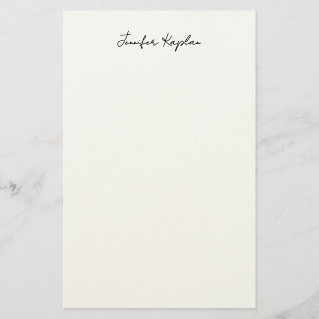 Classical Black & White Minimalist Professional Stationery (Front)