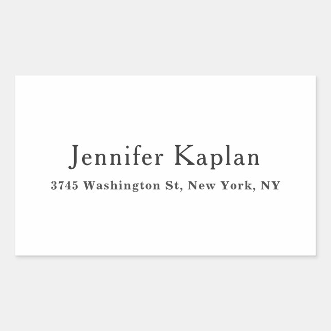 Classical Black & White Minimalist Professional Sticker (Front)