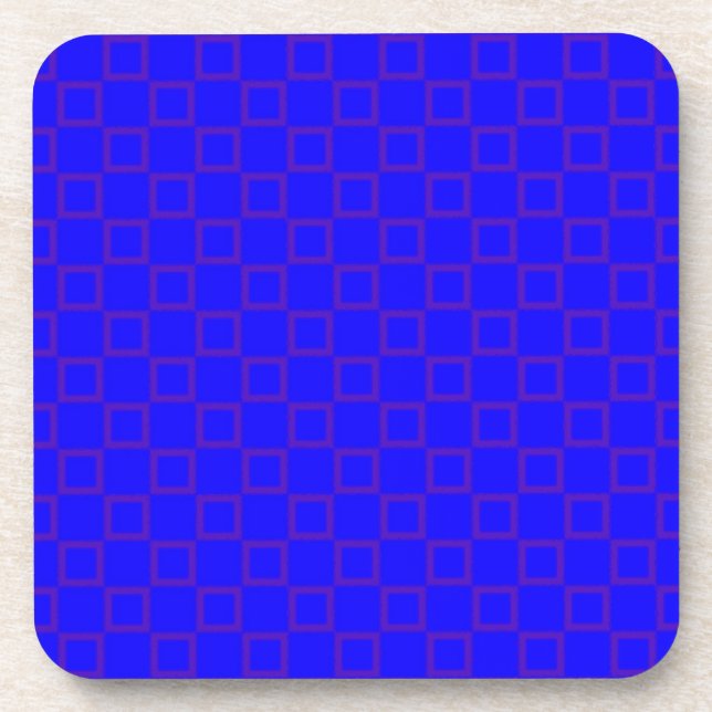 Classical blue purple Cork Coaster (Front)