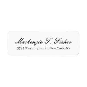 Classical Calligraphy Elegant Plain Black & White